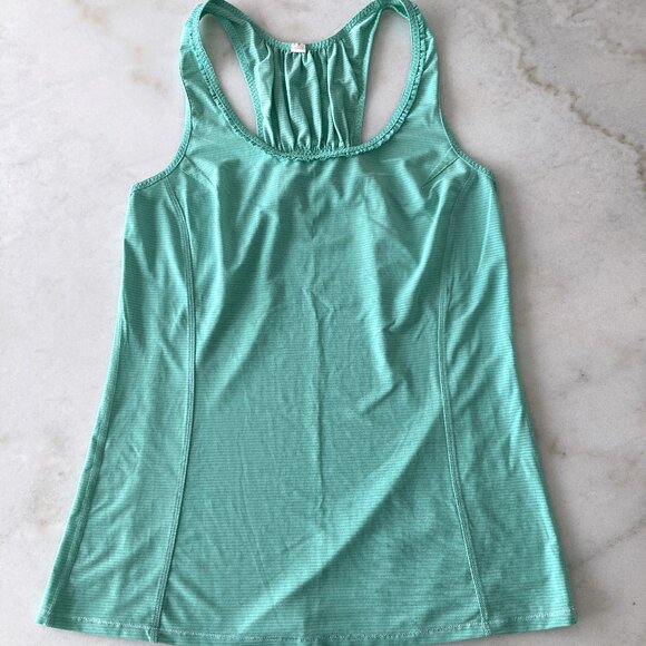 Lululemon Run Silver Bullet Sleeveless Tech tank top (Menthol) mint green silver - Picture 5 of 9
